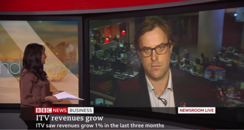 Tom Harrington appeared on BBC News to discuss ITV’s results